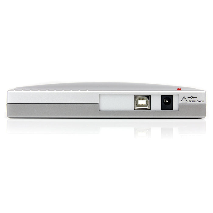 StarTech.com 4 Port USB to RS232 Serial DB9 Adapter Hub - TAA, USB, Serial, Silver, Plastic, CE, FCC, RoHS, 1 W