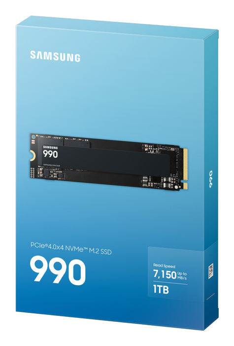 Samsung 990 SSD PCIe 4.0x4 NVMe M.2, 1 TB, M.2, 7150 MB/s