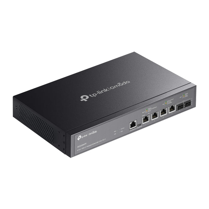 TP-Link Omada 6-Port 10GE L2+ Managed Switch with 4-Port PoE++, Managed, L2+, 10G Ethernet (100/1000/10000), Power over Ethernet (PoE), Rack mounting