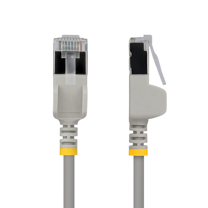 StarTech.com 1.5m Gray Ultra Slim Cat6A Ethernet Cable, Snagless, FTP, Pure Bare Copper Wire, 34AWG Slim RJ45 Network Patch Cord, Individually Tested, 1.5 m, Cat6a, U/FTP (STP), RJ-45, RJ-45, Grey