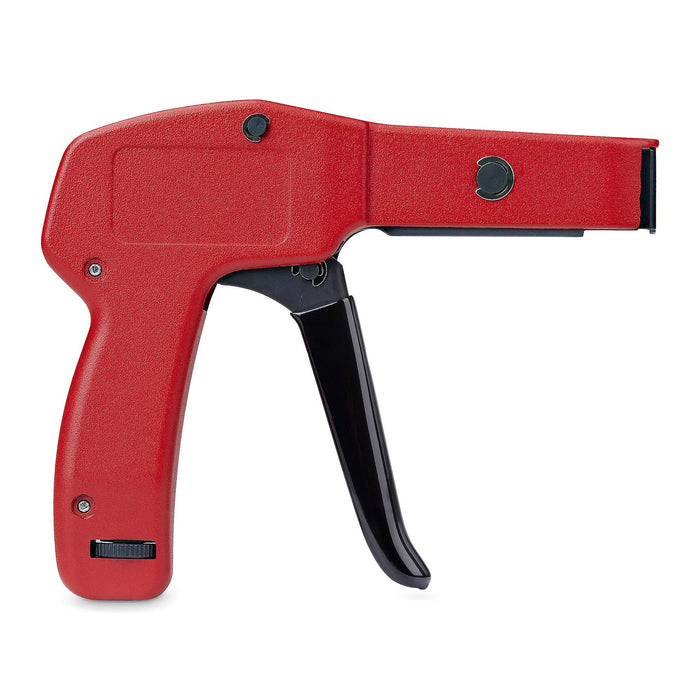 StarTech.com Nylon Cable Tie Gun, Zip Tie Cable Installation and Cutter Tool, Zip Tie Tensioning/Tightener, Works with Nylon Zip Ties 2.4mm to 4.8mm, TAA Compliant, Nylon, Red, 2.4 - 4.8 mm, Aluminium, Steel, 127 mm, 156 mm
