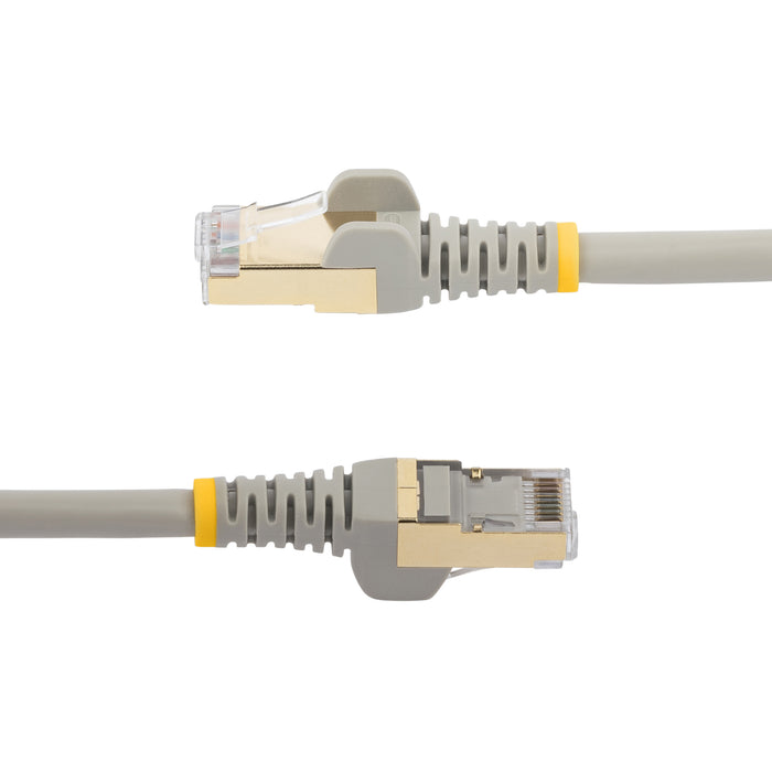 StarTech.com 2m CAT6a Ethernet Cable - 10 Gigabit Shielded Snagless RJ45 100W PoE Patch Cord - 10GbE STP Network Cable w/Strain Relief - Grey Individually Tested/Wiring is UL Certified/TIA, 2 m, Cat6a, U/FTP (STP), RJ-45, RJ-45, Grey