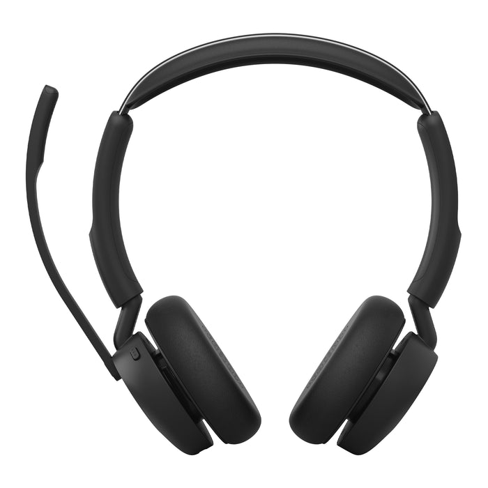 Jabra Evolve3 45 MS - USB-A with Dongle - Stereo, Wireless, Office/Call center, 20 - 20000 Hz, 102 g, Headset, Black