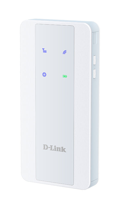 D-Link 5G NR AX1800 Wi-Fi 6 Mobile Hotspot, Cellular network modem, White, Portable, Battery level, Network, Signal strength, WLAN, IEEE 802.11a, IEEE 802.11ac, IEEE 802.11ax, IEEE 802.11b, IEEE 802.11g, IEEE 802.11n, Wi-Fi 6 (802.11ax)