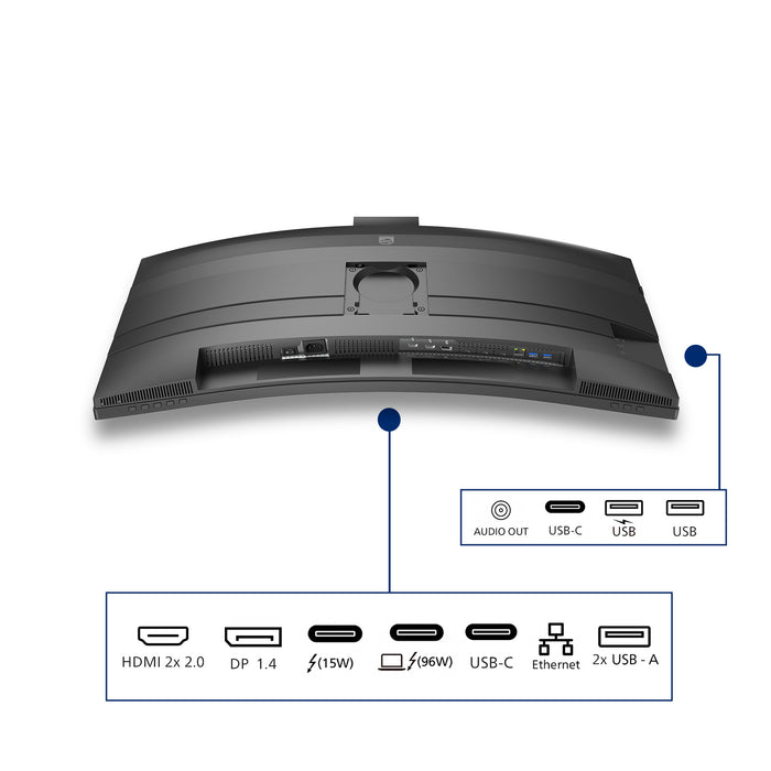Philips 6000 series 34B2U6603CH/00, 86.4 cm (34"), 3440 x 1440 pixels, Wide Quad HD, LCD, 4 ms, Grey