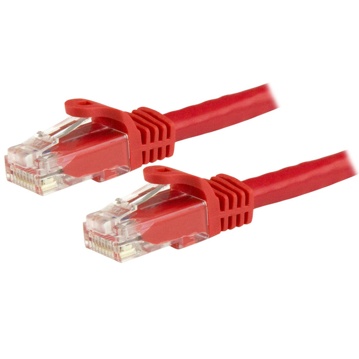 StarTech.com 1m CAT6 Ethernet Cable - Red CAT 6 Gigabit Ethernet Wire -250MHz 100W PoE RJ45 UTP Network/Patch Cord Snagless w/Strain Relief Individually Tested, 1 m, Cat6, U/UTP (UTP), RJ-45, RJ-45, Red