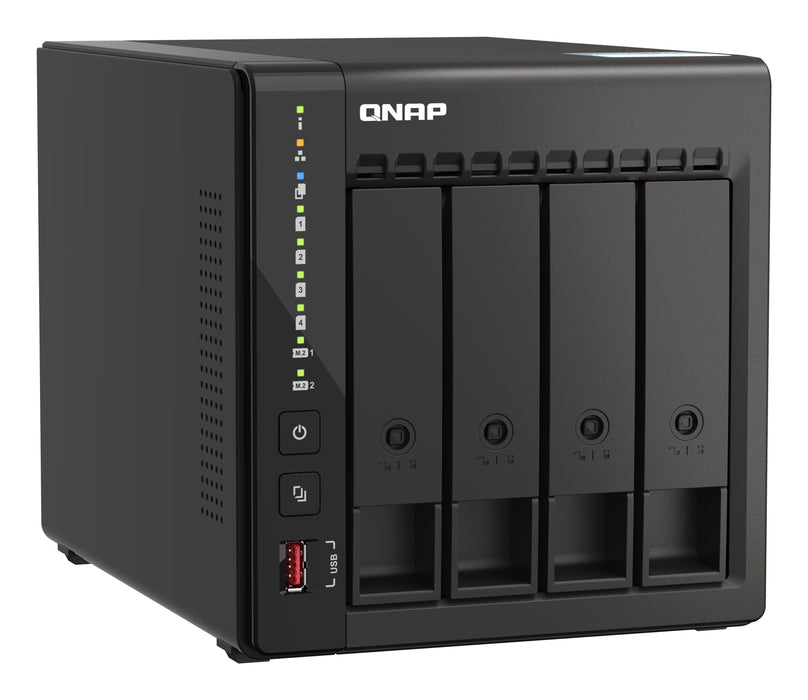 QNAP TS-453E, NAS, Tower, Intel® Celeron®, J6412, 8 GB, 0 TB