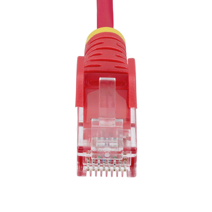 StarTech.com 5m Red Slim CAT6 Ethernet Cable, Snagless, 100W PoE, UTP, LSZH, 28AWG Pure Bare Copper Wire, Slim RJ45 Network Patch Cord w/Strain Reliefs, Individually Tested, 5 m, Cat6, U/UTP (UTP), RJ-45, RJ-45, Red