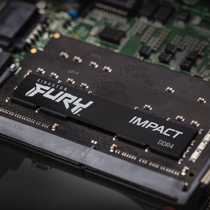 Kingston Technology FURY 16GB 3200MT/s DDR4 CL20 SODIMM Impact, 16 GB, 1 x 16 GB, DDR4, 260-pin SO-DIMM