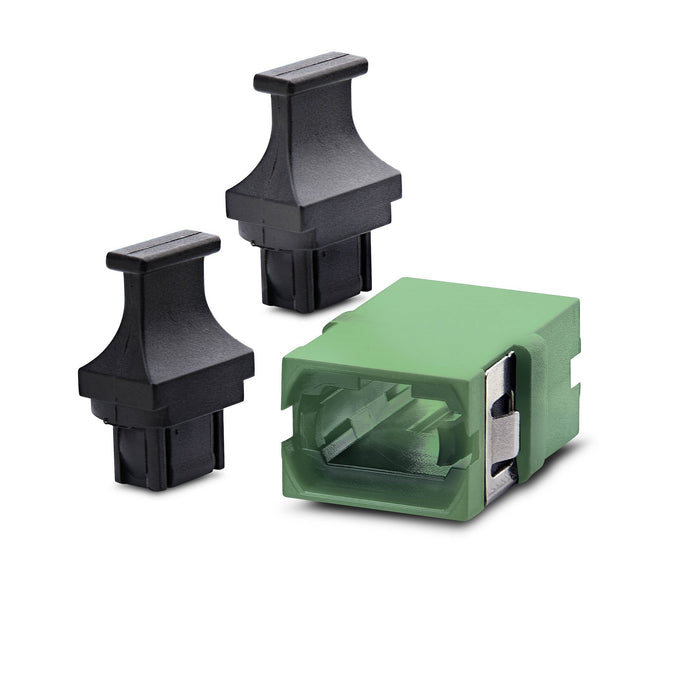 StarTech.com MPO/MTP Coupler, Single Mode/Multimode Fiber Adapter, Key Up-Key Down, Fiber Optic MPO/MTP Coupler - Green, MPO/MTP, Green, Single-mode, OS1/OS2, Trade Agreements Act (TAA), CE, 14.7 mm