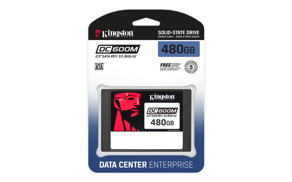 Kingston Technology 480G DC600M (Mixed-Use) 2.5” Enterprise SATA SSD, 480 GB, 2.5", 560 MB/s, 6 Gbit/s
