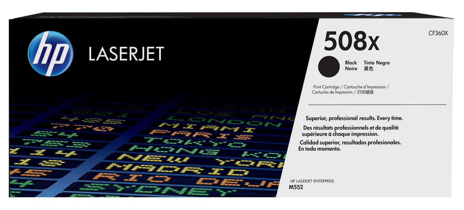 HP 508X High Yield Black Original LaserJet Toner Cartridge, 12500 pages, Black, 1 pc(s)