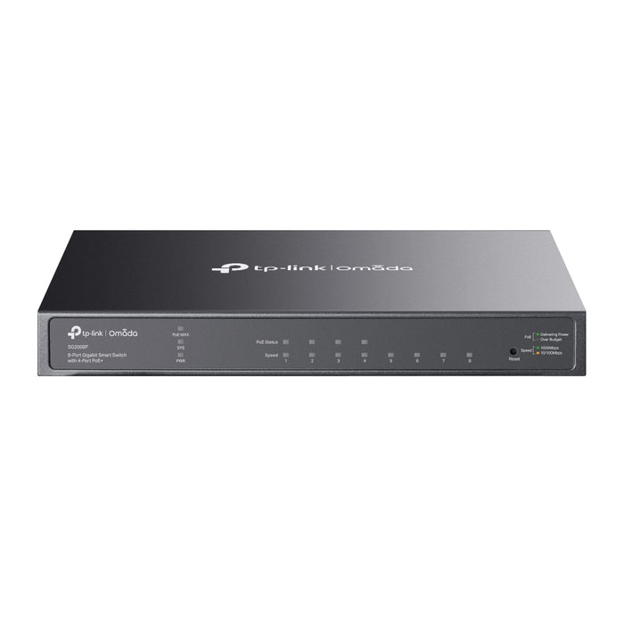 TP-Link Omada 8-Port Gigabit Smart Switch with 4-Port PoE+, Managed, L2/L2+, Gigabit Ethernet (10/100/1000), Power over Ethernet (PoE), Rack mounting