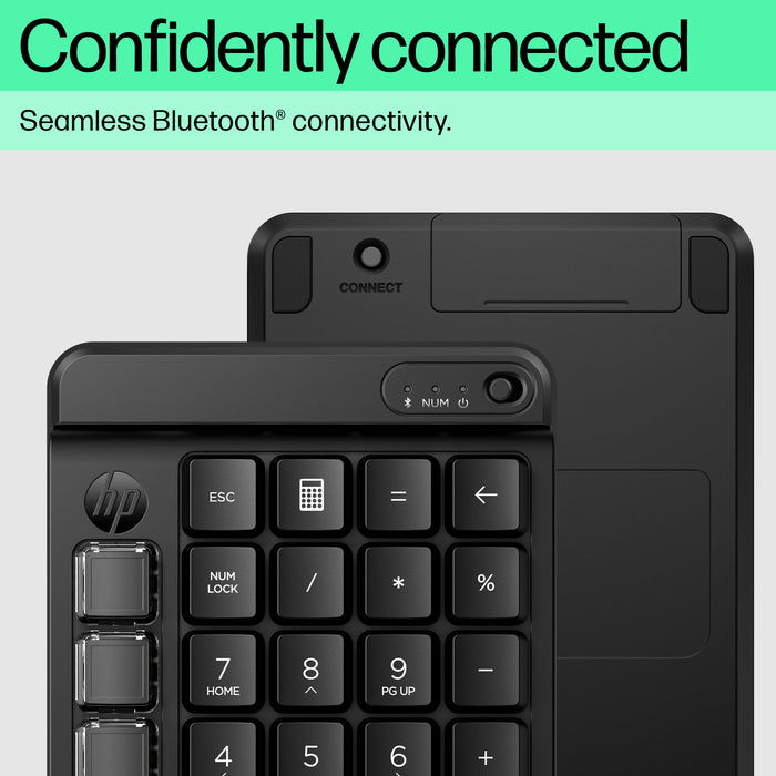 HP 430 Programmable Wireless Keypad, Wireless, Bluetooth, Black