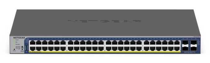 NETGEAR 52-Port PoE Gigabit/10G Stackable Smart Switch (GS752TXP), Managed, L2/L3/L4, 10G Ethernet (100/1000/10000), Full duplex, Power over Ethernet (PoE), Rack mounting