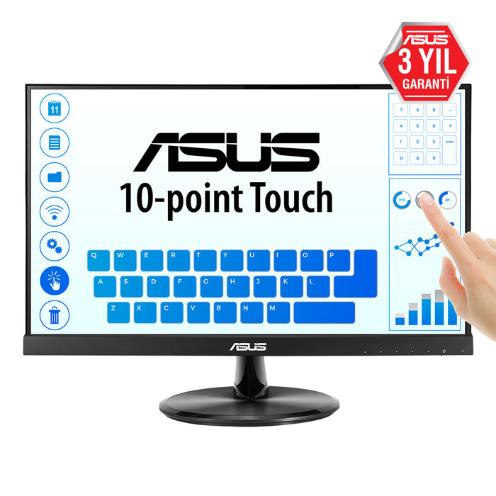 ASUS VT229H, 54.6 cm (21.5"), 1920 x 1080 pixels, Full HD, LED, 5 ms, Black