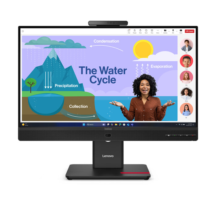 Lenovo ThinkVision T24D-4v Monitor, 60.5 cm (23.8"), 1920 x 1080 pixels, Full HD, LED, 6 ms, Black