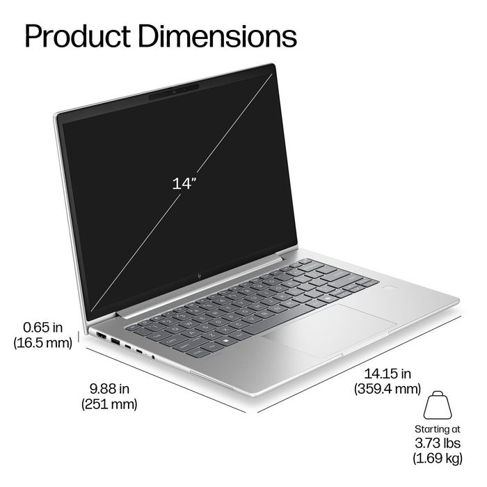 HP DW2C0ET, Intel Core 5, 35.6 cm (14"), 1920 x 1200 pixels, 32 GB, 512 GB, Windows 11 Pro