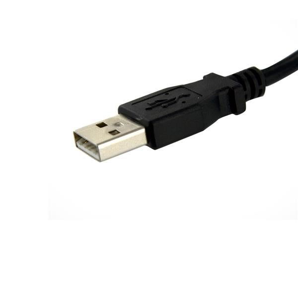StarTech.com 1 ft Panel Mount USB Cable A to A - F/M, 0.3 m, USB A, USB A, USB 2.0, Male/Female, Black