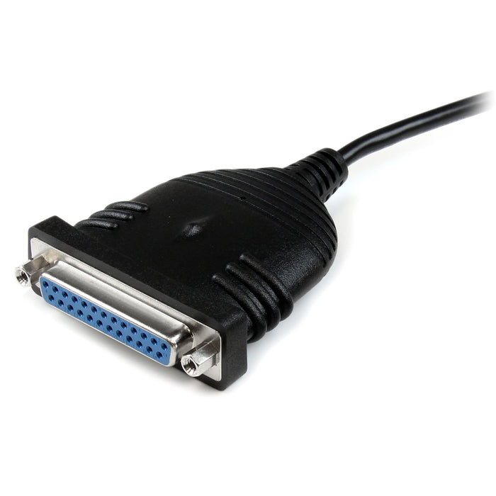 StarTech.com 6 ft USB to DB25 Parallel Printer Adapter Cable - M/F, Black, DB-25, USB A, 1.9 m, 100 g, 1900 mm