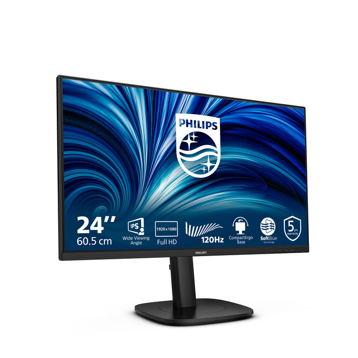 Philips 3000 series 24B2N3200J/00, 60.5 cm (23.8"), 1920 x 1080 pixels, Full HD, LCD, 4 ms, Black