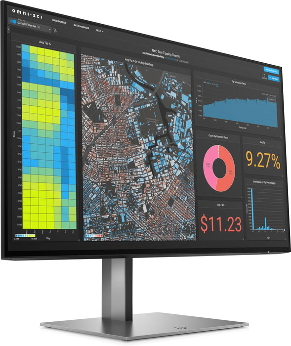HP Z24f G3 FHD Display, 60.5 cm (23.8"), 1920 x 1080 pixels, Full HD, LED, 5 ms, Silver