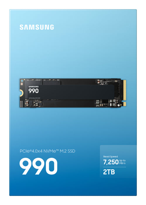 Samsung 990 SSD PCIe 4.0x4 NVMe M.2, 2 TB, M.2, 7250 MB/s