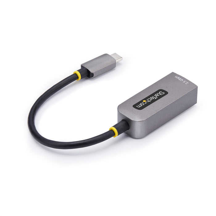 StarTech.com 2.5GbE USB-C to Ethernet Adapter, NBASE-T NIC, USB 3.0 Type-C 2.5/1G Multi Speed Network, Thunderbolt Compatible, Windows & Mac, Wired, USB Type-C, Ethernet, 5000 Mbit/s, Grey