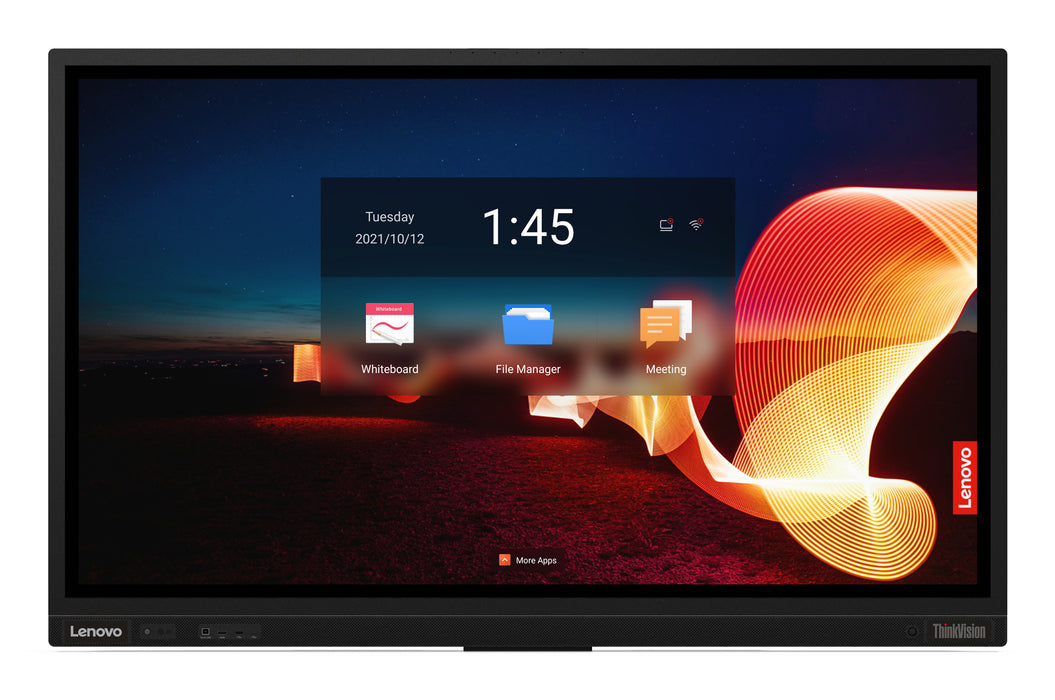 Lenovo ThinkVision T65, 165.1 cm (65"), 3840 x 2160 pixels, 4K Ultra HD, LED, 8 ms, Black