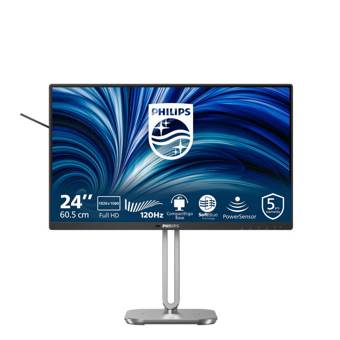 Philips 4000 series 24B2N4200/00, 60.5 cm (23.8"), 1920 x 1080 pixels, Full HD, LCD, 4 ms, Grey