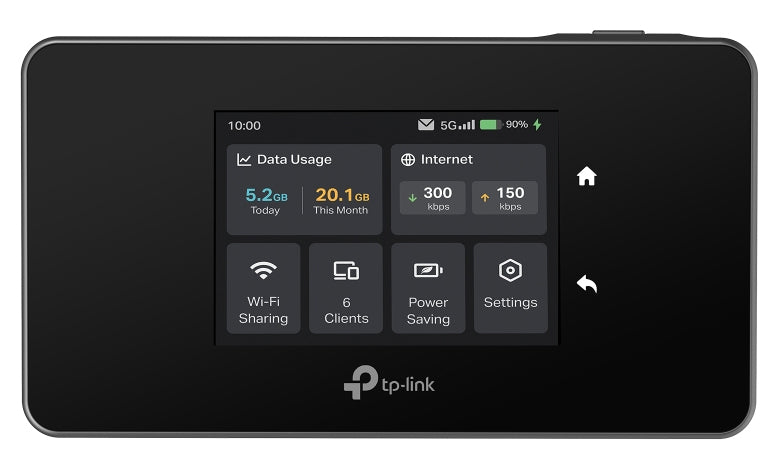 TP-Link M8550(EU), Cellular network router, Black, Portable, 802.11a, 802.11b, 802.11g, Wi-Fi 4 (802.11n), Wi-Fi 5 (802.11ac), Wi-Fi 6 (802.11ax), 200 Mbit/s, 4G, 5G, LTE