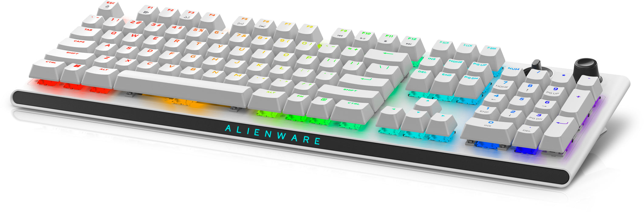 Alienware Tri-Mode AW920K, Full-size (100%), Wired & Wireless, USB + RF Wireless + Bluetooth, Mechanical, RGB LED, White