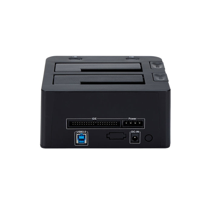 StarTech Dual-Bay USB 3.0 to SATA and IDE Hard Drive Docking Station, USB Hard Drive Dock, External 2.5/3.5" SATA III / IDE, SSD/HDD Docking Station, Hot-Swap Drive Bays, Top-Loading (UNIDOCKU33)