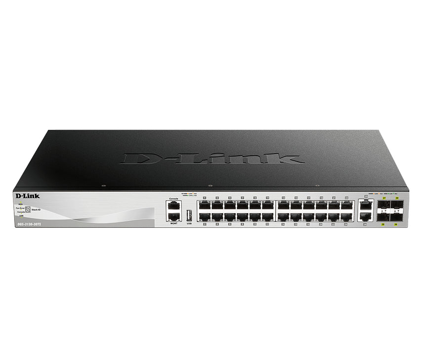 D-Link 24 x 10/100/1000BASE-T Ports Layer 3 Stackable Managed Gigabit Switch, Managed, L3, Gigabit Ethernet (10/100/1000)