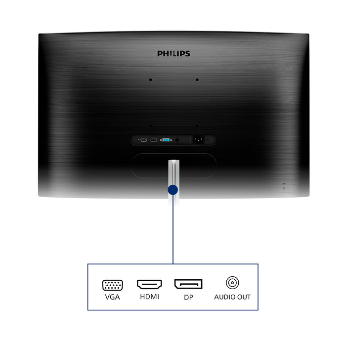 Philips E Line 325E1C/00, 80 cm (31.5"), 2560 x 1440 pixels, Quad HD, LCD, 4 ms, Black