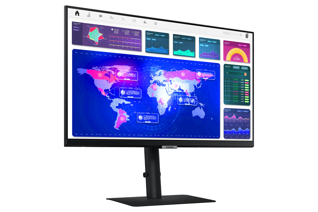 Samsung LS24A600UCUXXU, 61 cm (24"), 2560 x 1440 pixels, Quad HD, 5 ms, Black