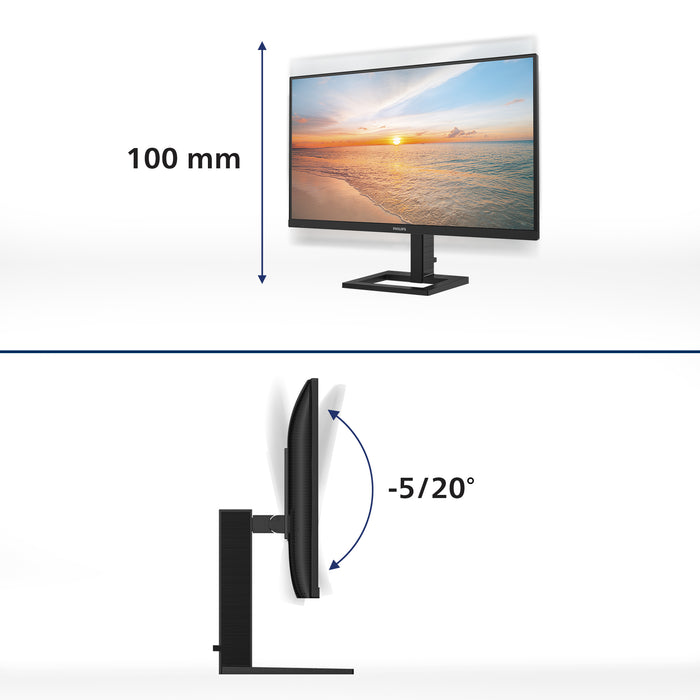 Philips 1000 series 27E1N1800AE/00, 68.6 cm (27"), 3840 x 2160 pixels, 4K Ultra HD, LED, 4 ms, Black