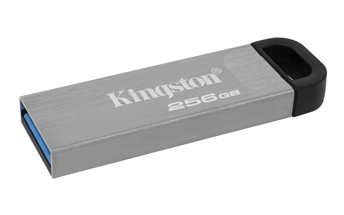 Kingston Technology DataTraveler 256GB Kyson USB Flash Drive, 256 GB, USB Type-A, 3.2 Gen 1 (3.1 Gen 1), 200 MB/s, Capless, Silver