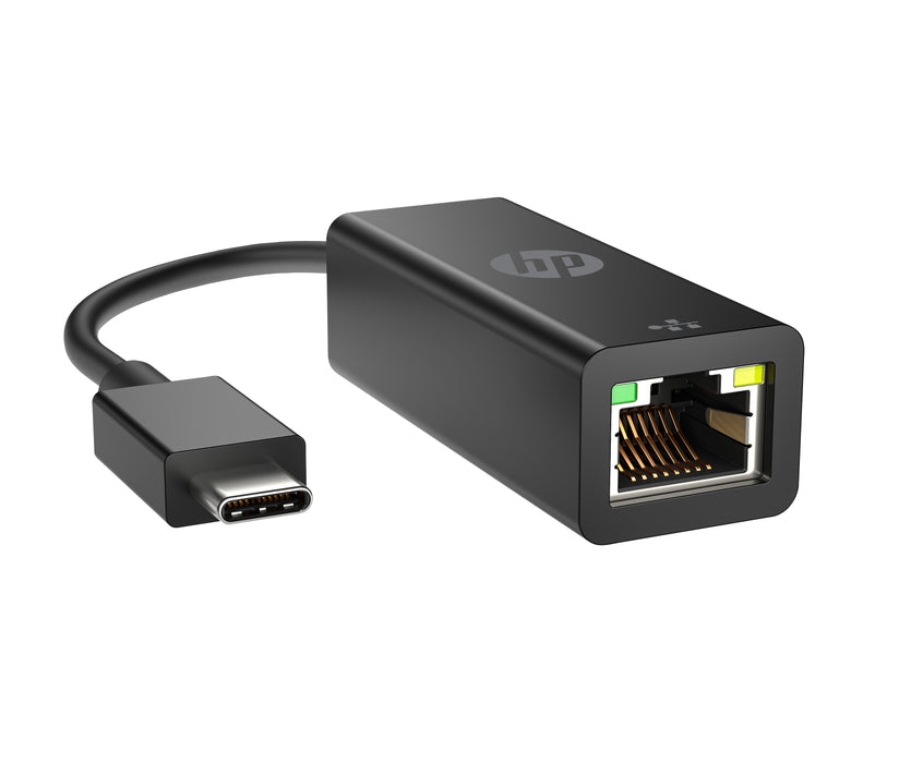 HP USB-C to RJ45 Adapter G2, Wired, USB Type-C, Ethernet, Black