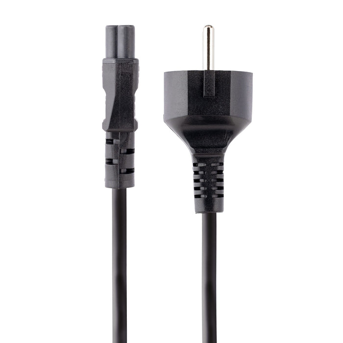StarTech.com 3m (10ft) Laptop Power Cord, EU Schuko to C5, 2.5A 250V, 18AWG, Notebook / Laptop Replacement AC Cord, Power Brick Cord, Laptop Charger Cable, Clover Leaf/Mickey Mouse Power Cord, 3 m, CEE7/7, C5 coupler, H03VV-F, 250 V, 2.5 A
