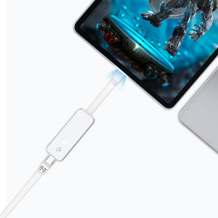 TP-Link USB Type-C to RJ45 Gigabit Ethernet Network Adapter, Wired, USB, Ethernet, 1000 Mbit/s, White