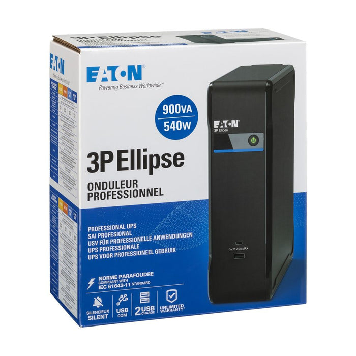 Eaton 3P900UI, Standby (Offline), 0.9 kVA, 540 W, Stepwise, 161 V, 284 V