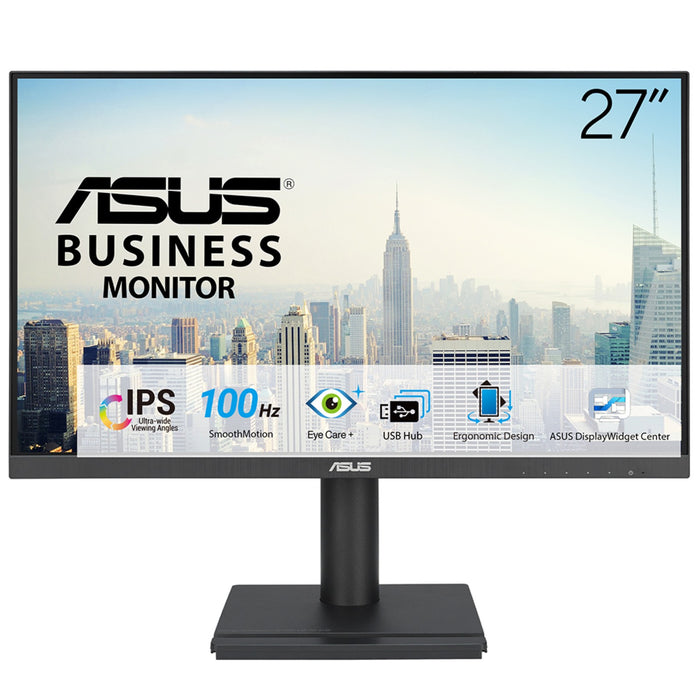 ASUS VA27DQFS, 68.6 cm (27"), 1920 x 1080 pixels, Full HD, LCD, 1 ms, Black