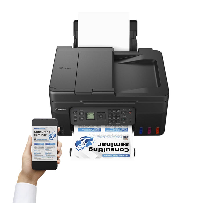 Canon PIXMA G4570 Wireless Colour All-in-one Refillable MegaTank Inkjet Printer, Inkjet, Colour printing, 4800 x 1200 DPI, A4, Direct printing, Black