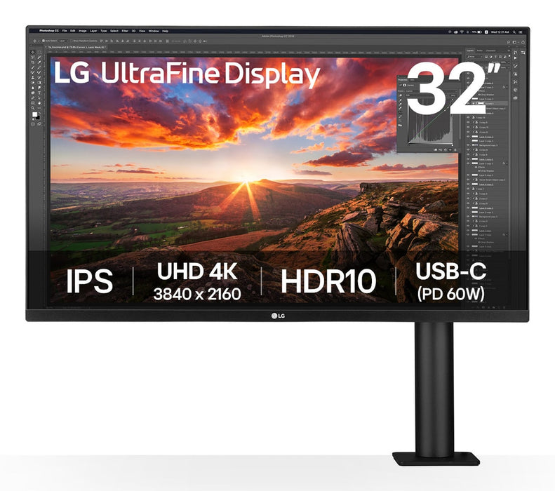 LG 32UN880K-B.AEK, 80 cm (31.5"), 3840 x 2160 pixels, 4K Ultra HD, LCD, 5 ms, Black