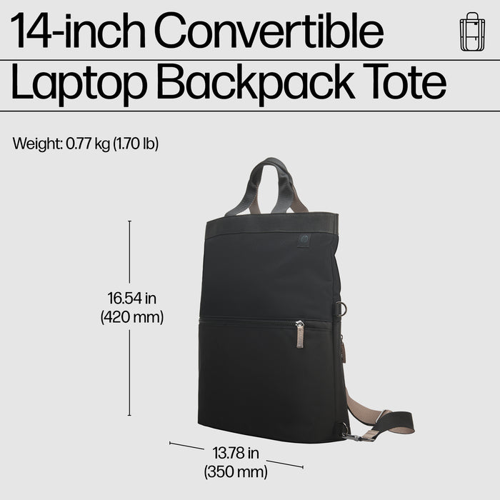 HP 14-inch Convertible Laptop Backpack Tote, Backpack, 35.8 cm (14.1"), 770 g