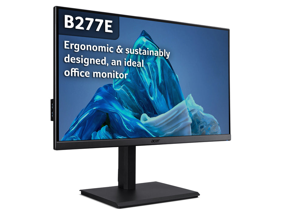 Acer Vero B277Ebmiprzxv (27", Full HD 1920x1090, IPS, 100Hz Refresh Rate, 4Ms Response Time, Freesync, HDMI, VGA, DP, 68.6 cm (27"), 1920 x 1080 pixels, Full HD, LED, 4 ms, Black