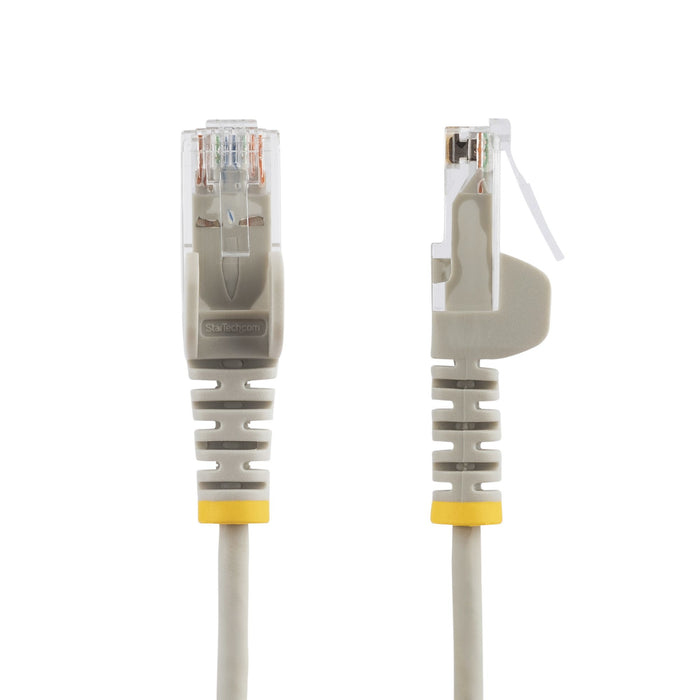 StarTech.com 1 m CAT6 Cable - Slim - Snagless RJ45 Connectors - Grey, 1 m, Cat6, U/UTP (UTP), RJ-45, RJ-45, Grey