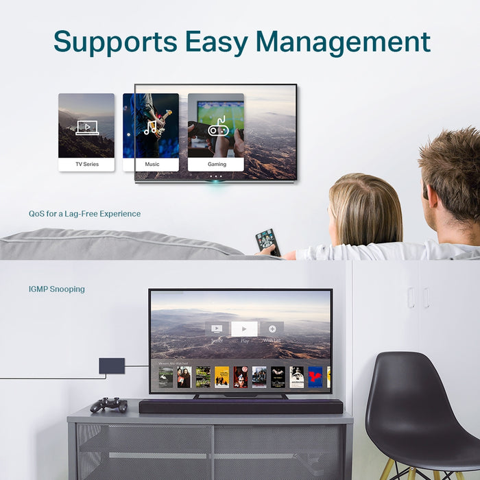 TP-Link TL-SG105E, Managed, L2, Gigabit Ethernet (10/100/1000)