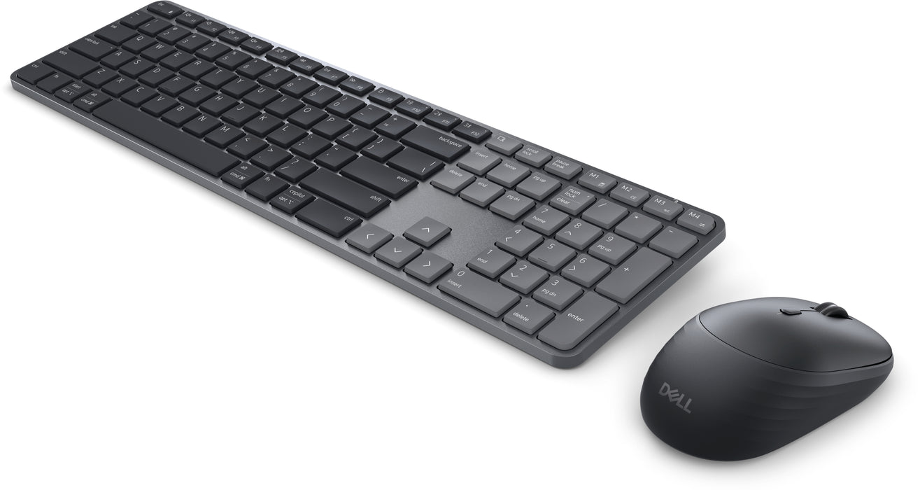 DELL Pro 7 Slim KM726, Full-size (100%), Wireless, RF Wireless + Bluetooth, Scissor key switch, Black, Mouse included